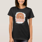 Leukemie Bewustmaking Rainbow Oranje lint voor man T-shirt (Voorkant)