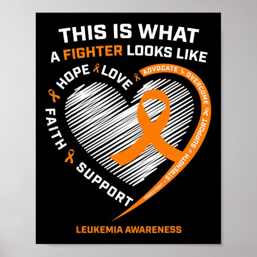 Leukemie Bewustmaking Vocht Mannen Vrouwen Mam Pap Poster (Voorkant)