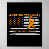 Leukemie Bewustmaking we bestrijden kanker samen m Poster (Voorkant)
