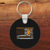 Leukemie Bewustmaking we bestrijden kanker samen m Sleutelhanger (Voorkant)