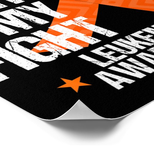 Leukemie Bewustmaking Zoon Strijd tegen Oranje koo Poster (Hoek)