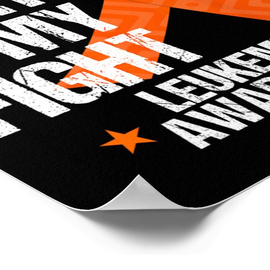 Leukemie Bewustmaking Zoon Strijd tegen Oranje koo Poster (Hoek)