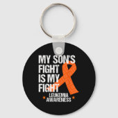 Leukemie Bewustmaking Zoon Strijd tegen Oranje koo Sleutelhanger (Voorkant)