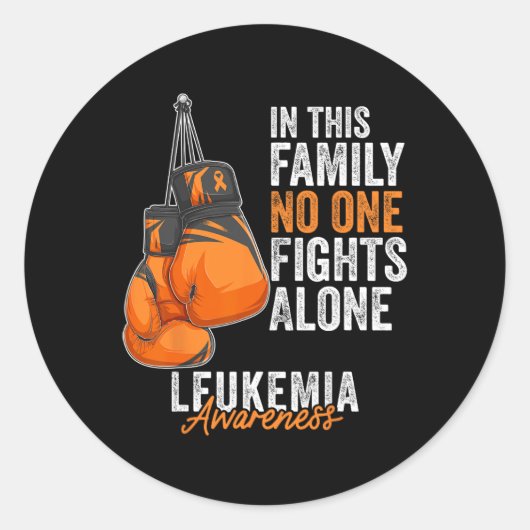 Leukemie Bewustmakingsmaand Borstkanker Handschoen Ronde Sticker (Voorkant)