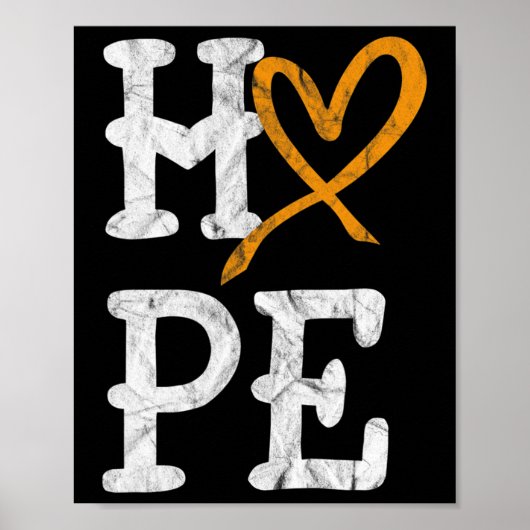 Leukemie Bewustmakingsmaand Hoop  bloedkanker Poster (Voorkant)