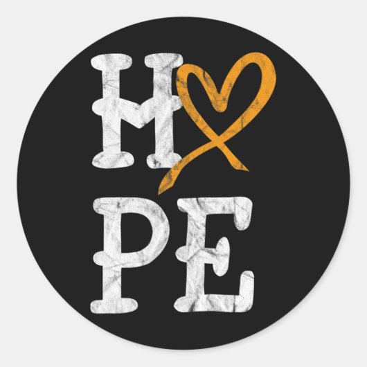 Leukemie Bewustmakingsmaand Hoop  bloedkanker Ronde Sticker (Voorkant)