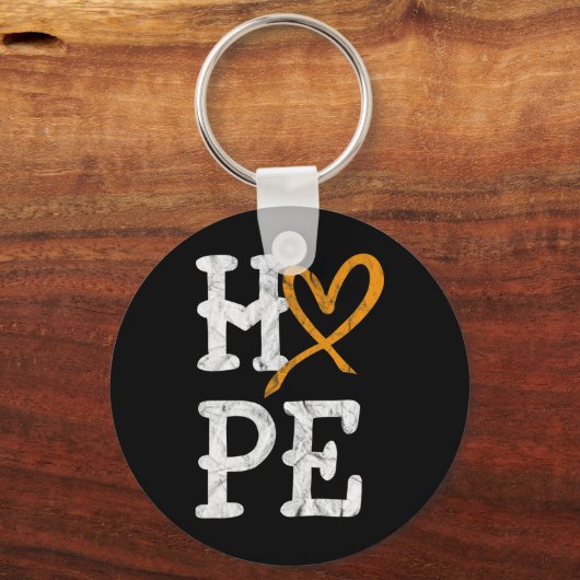 Leukemie Bewustmakingsmaand Hoop  bloedkanker Sleutelhanger (Voorkant)