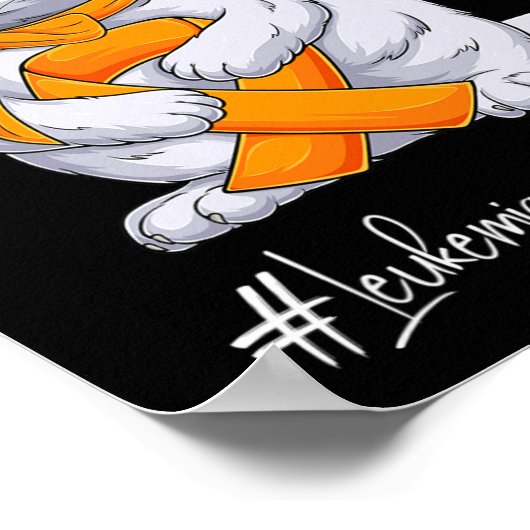 Leukemie Bewustmakingsmaand Oranje Poster (Hoek)