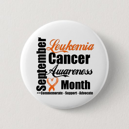 Leukemie Bewustmakingsmaand v9 Ronde Button 5,7 Cm (Voorkant)