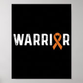 Leukemie Bewustmakingsmiddelen Oranje lintkanker W Poster (Voorkant)
