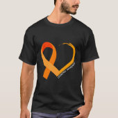Leukemie Bewustmakingsontwerp met Oranje lintje T-shirt (Voorkant)