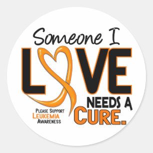 Leukemie Bewustwording HEEFT EEN BEHANDELING NODIG Ronde Sticker
