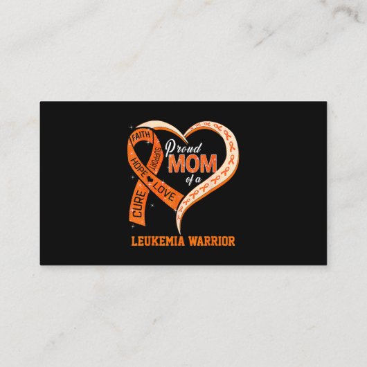 Leukemie Bewustwording van een leukemiekwachter bi Visitekaartje (Achterkant)