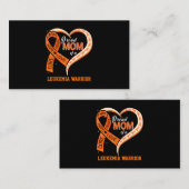 Leukemie Bewustwording van een leukemiekwachter bi Visitekaartje (Voorkant / Achterkant)