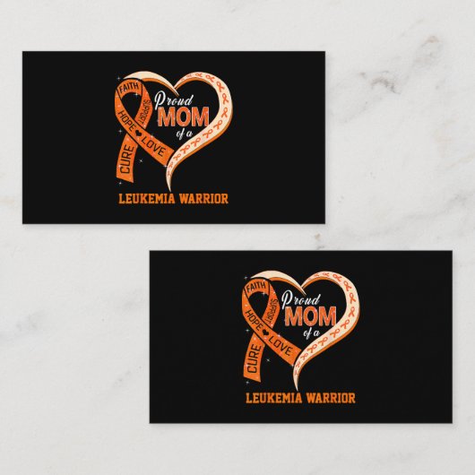 Leukemie Bewustwording van een leukemiekwachter bi Visitekaartje (Voorkant / Achterkant)