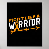 Leukemie Bewustzijn als een aansteker met bloed Poster (Voorkant)