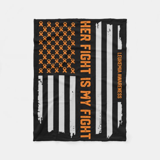 Leukemie Bewustzijn Amerikaanse Vlag T-shirt Gift Fleece Deken (Voorkant)