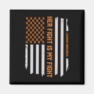 Leukemie Bewustzijn Amerikaanse Vlag T-shirt Gift Magneet