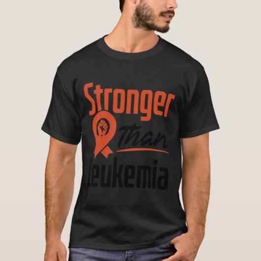 Leukemie Bewustzijn bij bloedkanker Sterker strijd T-shirt (Voorkant)