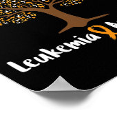 Leukemie Bewustzijn Boom Oranje Lintkanker Overlev Poster (Hoek)