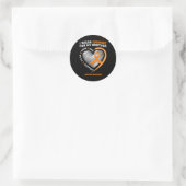 Leukemie Bewustzijn Broeder Kinder Leukemie Bewust Ronde Sticker (Tas)