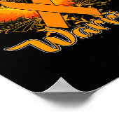 Leukemie Bewustzijn Fun Warrior Oranje lint Gift Poster (Hoek)