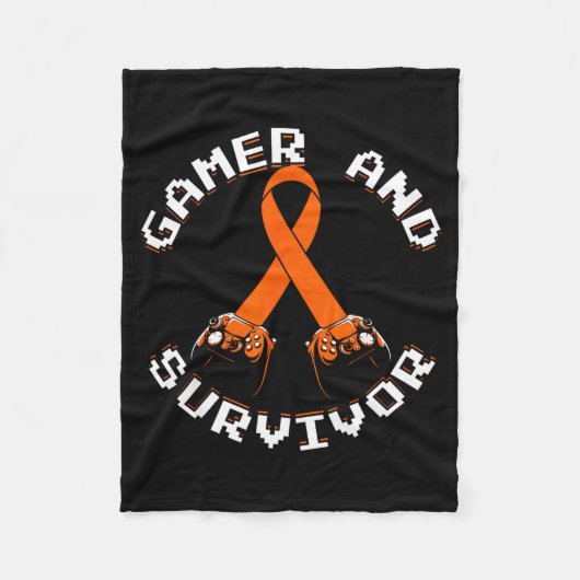 Leukemie bewustzijn Gamer en overlevende Fleece Deken (Voorkant)