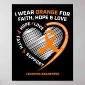 Leukemie Bewustzijn Geloof Hoop Liefde Leukemie Be Poster (Voorkant)