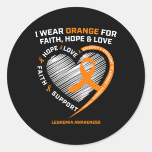 Leukemie Bewustzijn Geloof Hoop Liefde Leukemie Be Ronde Sticker