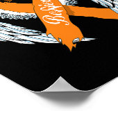 Leukemie Bewustzijn Geloven Oranje Lint en Engel Poster (Hoek)