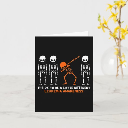 Leukemie Bewustzijn Het is OK om een beetje anders Kaart (Gele Bloem)