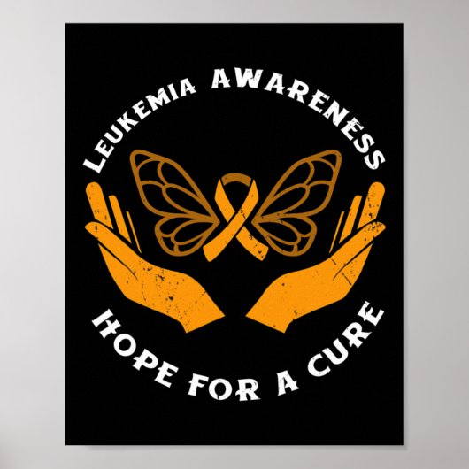 Leukemie Bewustzijn Hoop op genezing van bloedkank Poster (Voorkant)