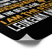 Leukemie Bewustzijn Ik ben de Storm Duivel Poster (Hoek)