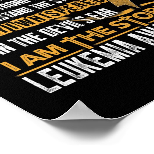 Leukemie Bewustzijn Ik ben de Storm Duivel Poster (Hoek)