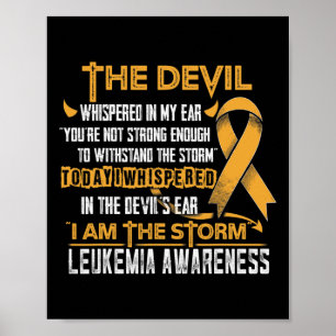 Leukemie Bewustzijn Ik ben de Storm Duivel Poster