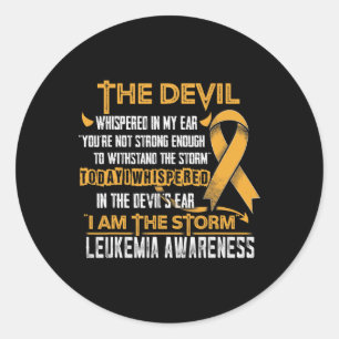 Leukemie bewustzijn Ik ben de Storm Duivel Ronde Sticker