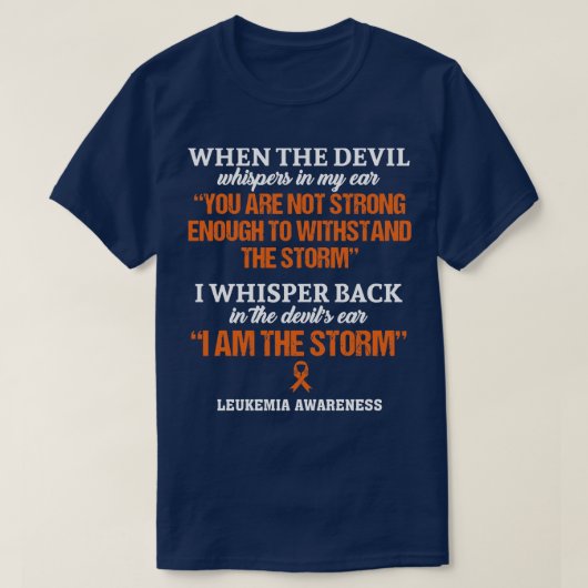 Leukemie bewustzijn Ik ben het Storm in deze famil T-shirt (Design voorkant)