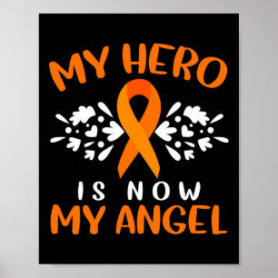 Leukemie bewustzijn ik draag oranje voor iemand Bu Poster