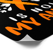 Leukemie Bewustzijn Ik Draag Sinaasappel voor Iema Poster (Hoek)