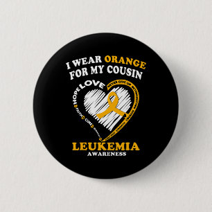 Leukemie Bewustzijn - Ik Draag Sinaasappel voor mi Ronde Button 5,7 Cm