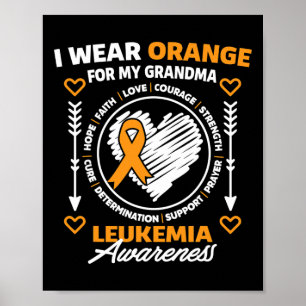 Leukemie Bewustzijn Ik Draag Sinaasappel Voor Mijn Poster