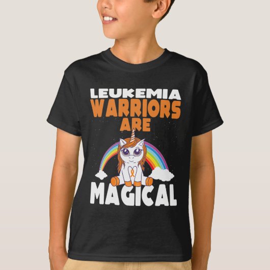 Leukemie Bewustzijn Leuke Magische Eenhoorn Bloedk T-shirt (Voorkant)