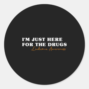 Leukemie bewustzijn Leukemie overlevende Ik ben hi Ronde Sticker