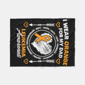 Leukemie Bewustzijn Maand Ondersteuning I Draag Or Fleece Deken (Voorkant (Horizontaal))