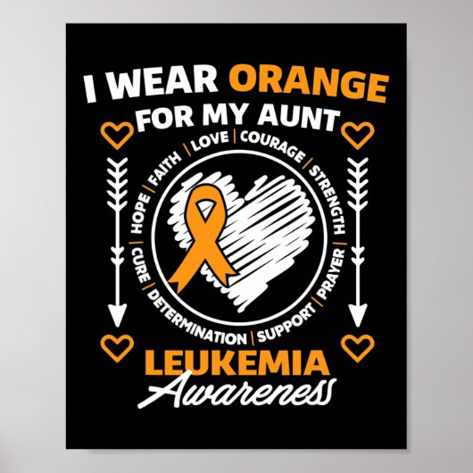 Leukemie Bewustzijn Maand Ondersteuning I Draag Or Poster (Voorkant)