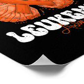 Leukemie Bewustzijn Maand Oranje lintvlinder Poster (Hoek)