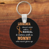Leukemie bewustzijn Mama Ondersteuning Leukemie St Sleutelhanger (Voorkant)