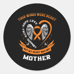 Leukemie Bewustzijn Mama Uw Vleugels Waren Klaar M Ronde Sticker