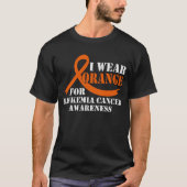 Leukemie Bewustzijn/ondersteuning bij kanker T-shirt (Voorkant)