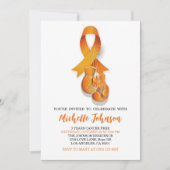 Leukemie Bewustzijn Oranje Lint Kankervrij feest Kaart (Voorkant)